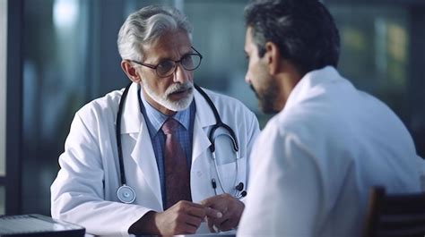 médico conversando con un paciente adulto mayor sobre su historial de caídas