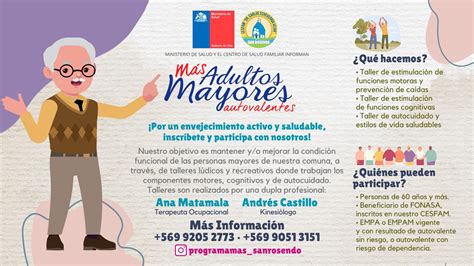 Infografía sobre los beneficios y componentes del Programa Más AMA para adultos mayores