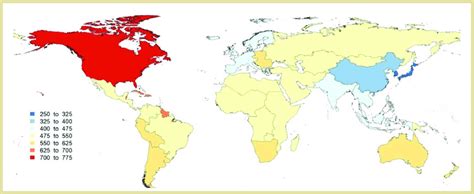 mapa mundial mostrando la prevalencia de ceguera evitable en países en desarrollo