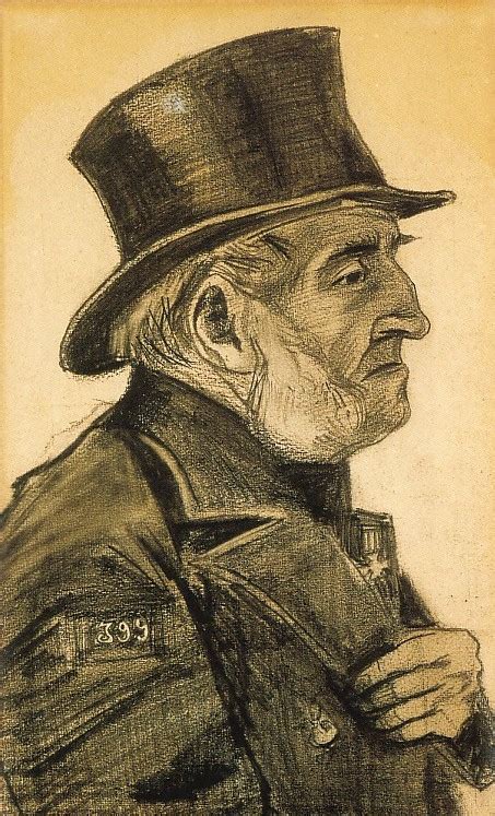 Dibujo a lápiz de Adrianus Jacobus Zuyderland por Vincent van Gogh.