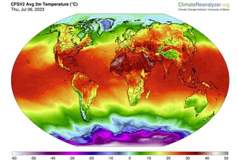 Mapa global mostrando las regiones más afectadas por el aumento de la temperatura y las sequías.