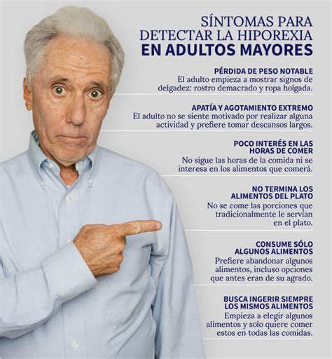 Infografía: Causas multifactoriales de la hiporexia en adultos mayores