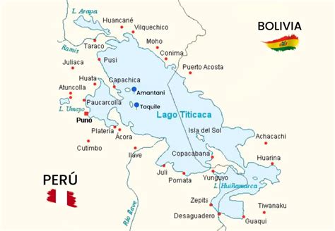 Mapa topográfico del altiplano boliviano con la ubicación de Frasquía y el lago Titicaca