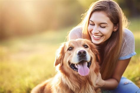 perro feliz con su cuidador o dueño
