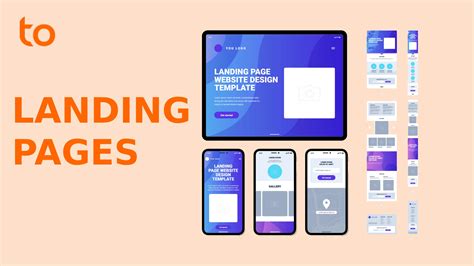 Diseño de una landing page con diferentes tipos de contenidos de marketing digital