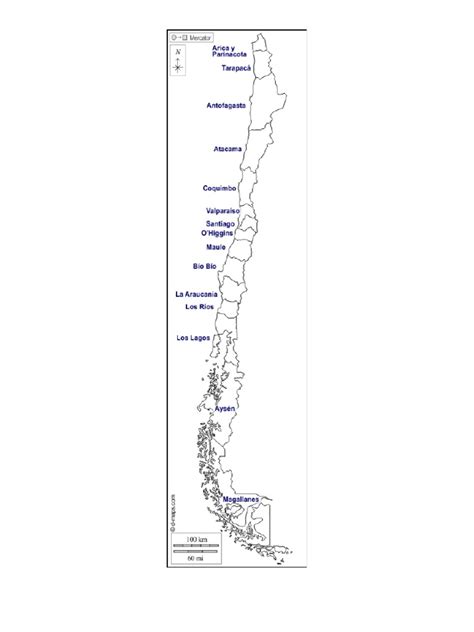 Mapa de Chile destacando regiones y sitios turísticos adaptados para la accesibilidad