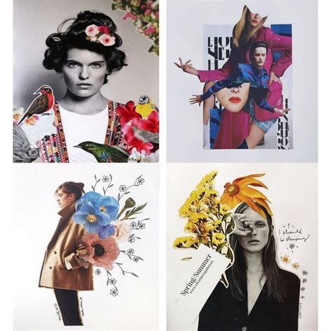 Collage creativo hecho con recortes de revistas, fotografías y elementos reciclados