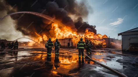 Bomberos trabajando en la extinción de un incendio residencial