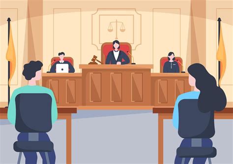 Ilustración de un tribunal de familia