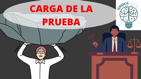 Infografía sobre la carga de la prueba en procesos legales y la presentación de evidencias documentales