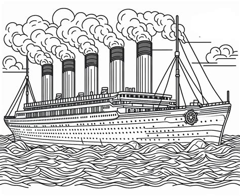 Dibujo o recreación del Titanic partiéndose en dos, según descripciones de testigos