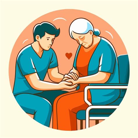 ilustración representando el apoyo a un cuidador