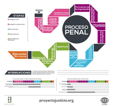 Infografía: Diagrama de flujo del proceso judicial en un caso penal