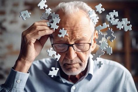 Foto de una persona cuidando a un adulto mayor con Alzheimer con expresión de empatía y un poco de cansancio