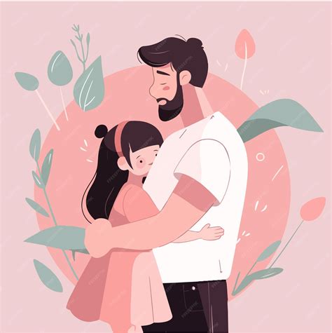 Foto: Ilustración de un padre con problemas económicos y su hija