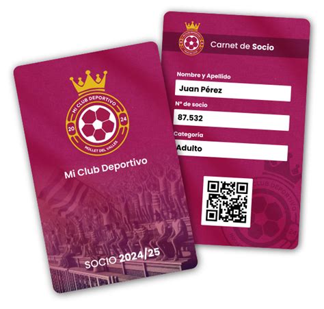 Diseño de un carnet de socio para club de fútbol