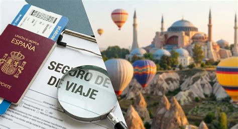 Documento de seguro de viaje con un mapa de Europa al fondo