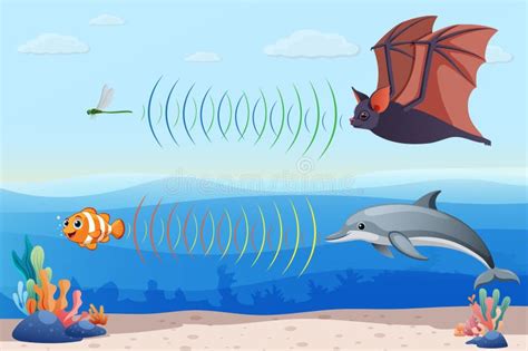 Esquema de funcionamiento del sistema de ecolocalización de HandEyes, mostrando las ondas ultrasónicas y la detección de objetos