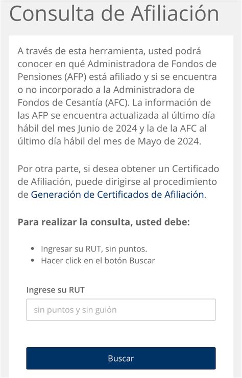 Infografía: cómo consultar tu AFP con RUT en la Superintendencia de Pensiones