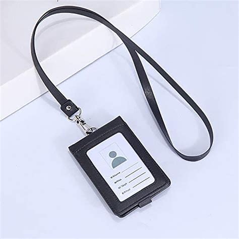 Esquema de un porta credencial de cuello con sus componentes principales