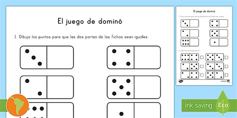 Ejemplo de ficha de dominó táctil y de alto contraste