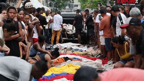 Foto de manifestantes en las calles de Río de Janeiro durante la huelga general