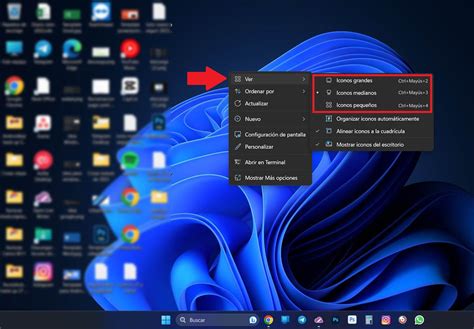 Captura de pantalla que muestra cómo aumentar el tamaño de los iconos en la pantalla de inicio del iPhone.