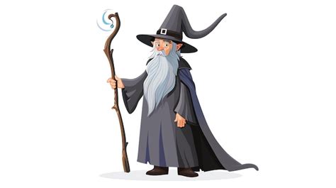 Ilustración de un anciano misterioso con túnica y sombrero de mago, sosteniendo un orbe brillante