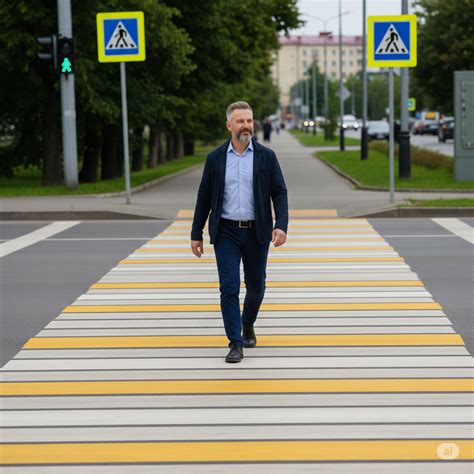 Esquema de un cruce peatonal con obstáculos y desafíos urbanos para personas con discapacidad visual