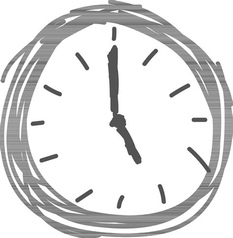 Ilustración de un reloj dibujado con errores en un test de evaluación cognitiva