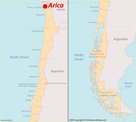 Mapa de distribución del Picaflor de Arica en Chile y Perú
