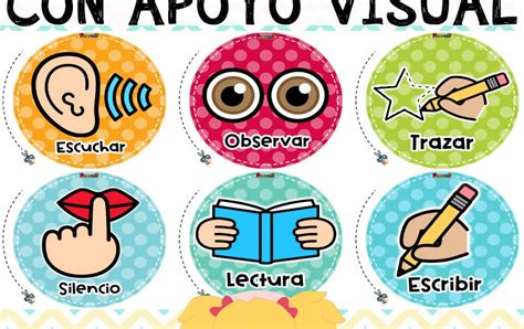 ilustracion de niños con diferentes herramientas de apoyo visual