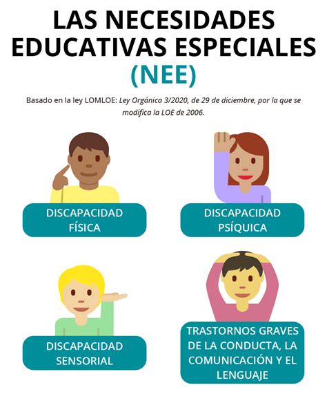 Infografía: Tipos de Necesidades Educativas Especiales (NEE) y subvenciones PIE