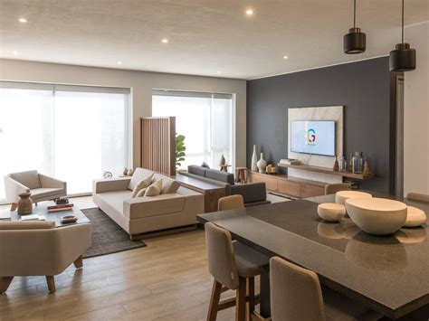 Interior de un departamento moderno con 3 dormitorios en Peña Blanca
