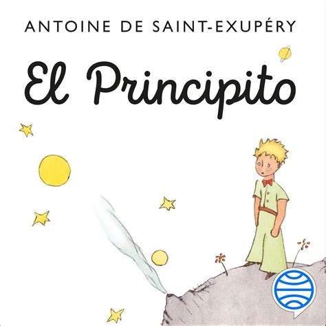 Portada de la primera edición de El Principito con la ilustración del Principito en su planeta