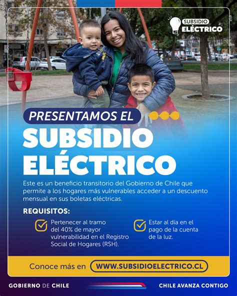 Infografía: Resumen del programa de subsidio eléctrico para hogares vulnerables
