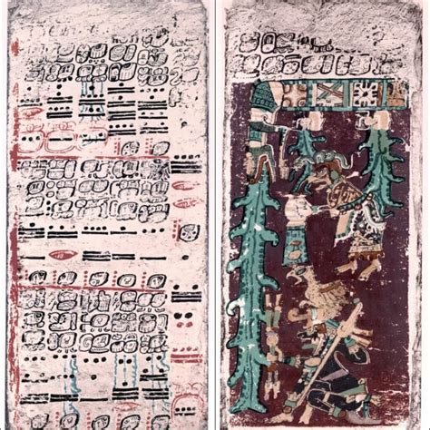 Códice maya mostrando figuras de ancianos con sabiduría