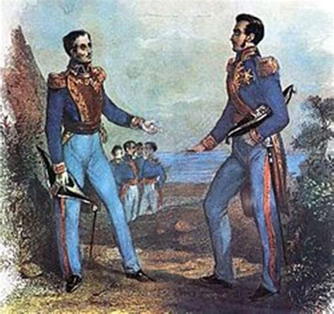 Mapa de Guayaquil durante el encuentro entre San Martín y Bolívar