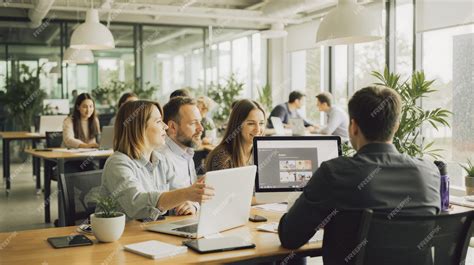 Personas colaborando en un espacio de trabajo moderno, simbolizando búsqueda de empleo y desarrollo profesional