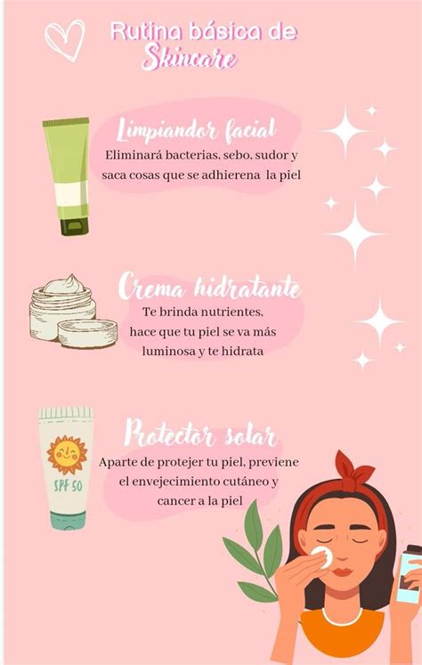 Ilustración de una rutina de skincare sencilla para adolescentes con protector solar