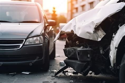 Foto de servicios de emergencia en el lugar de un accidente automovilístico con un vehículo impactado contra una muralla.