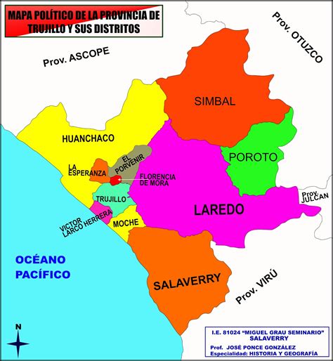 Mapa de ubicación de la provincia de Chota y Trujillo, Perú