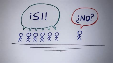 Representación de la presión social frente a la libertad individual en la pareja.