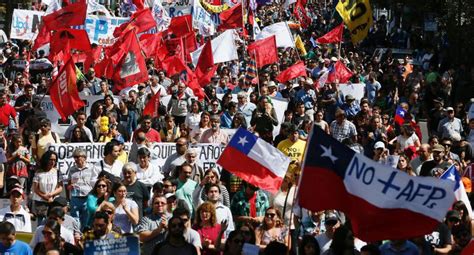 marcha masiva en Chile contra el sistema de AFP