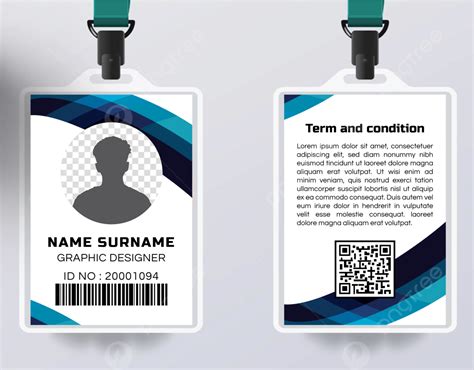 Muestra de diversas plantillas de tarjetas de identificación personalizables.