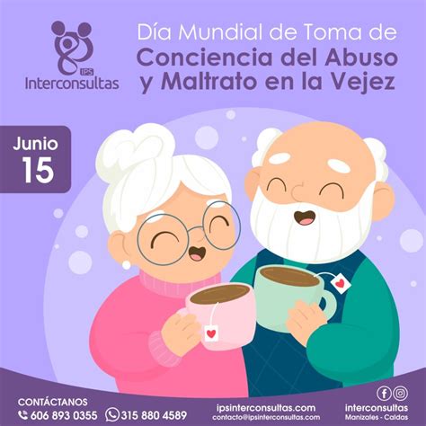 Cartel informativo sobre el Día Mundial de Toma de Conciencia del Abuso y Maltrato en la Vejez