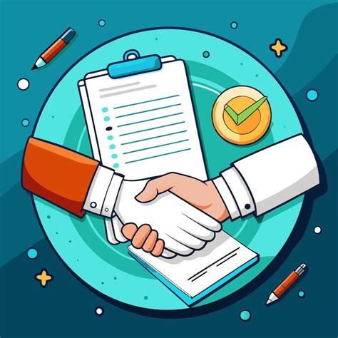 Ilustración de un contrato o lista de reglas