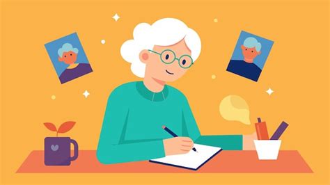 Ilustración de una persona mayor recordando con cariño