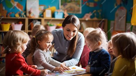 Niños de preescolar aprendiendo en un jardín con prácticas ecológicas