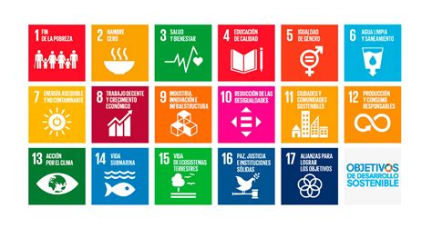 Logos de los Objetivos de Desarrollo Sostenible 4, 10, 16